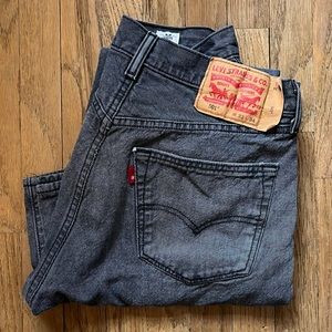 Levi's Men's 501 Original Fit Jeans in distressed black 33x34